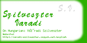 szilveszter varadi business card